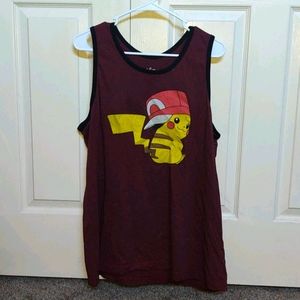 Pikachu Maroon Tank Top
